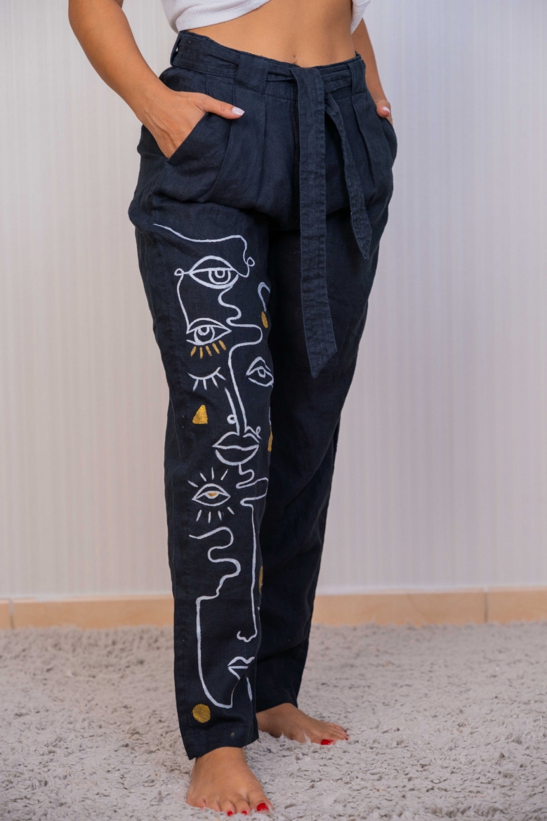 Picture of Black African Design Jeans