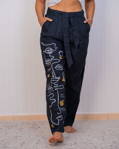 Picture of Black African Design Jeans