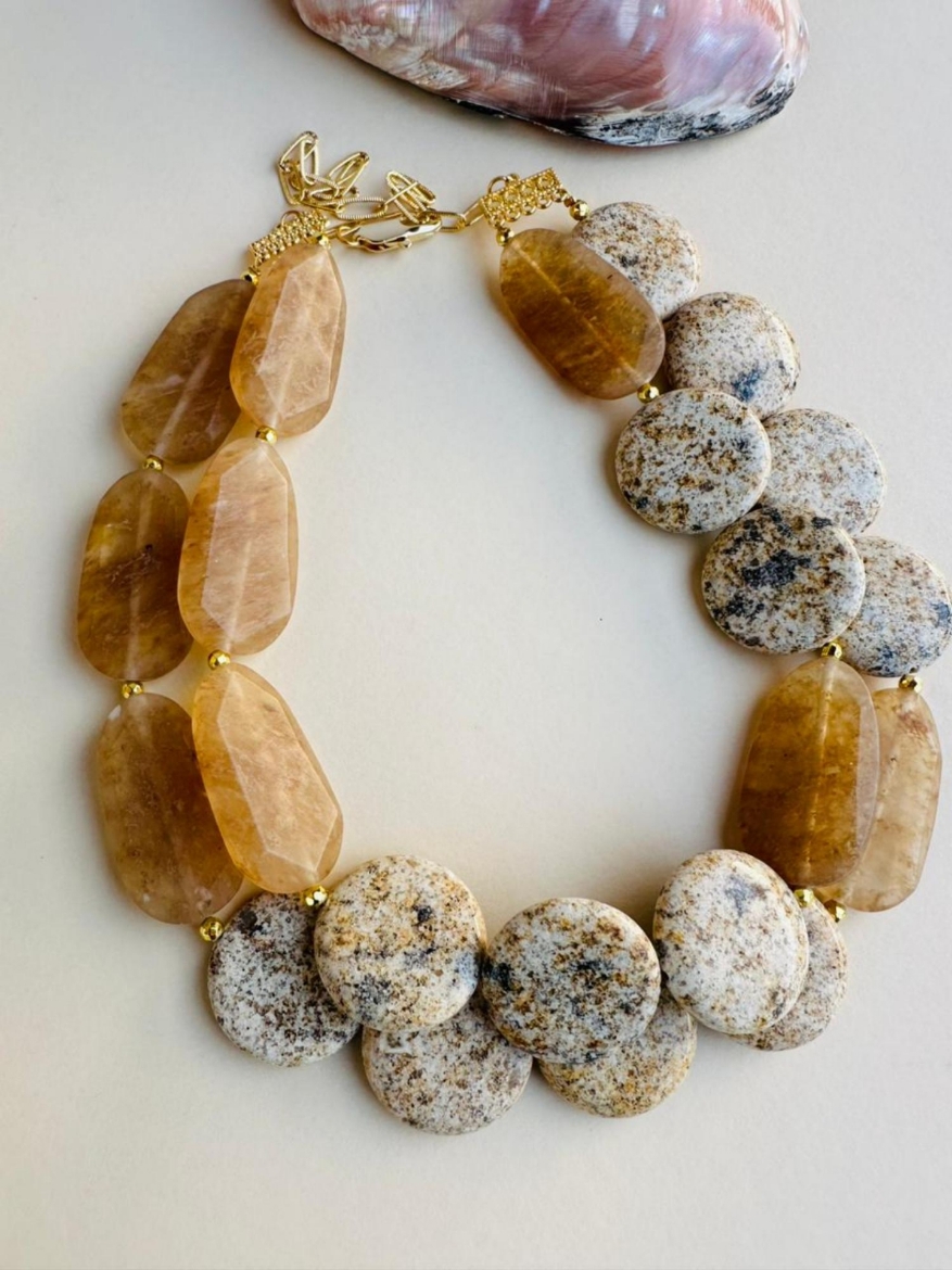 Picture of Handmade necklace With natural stones ( jasper stone)