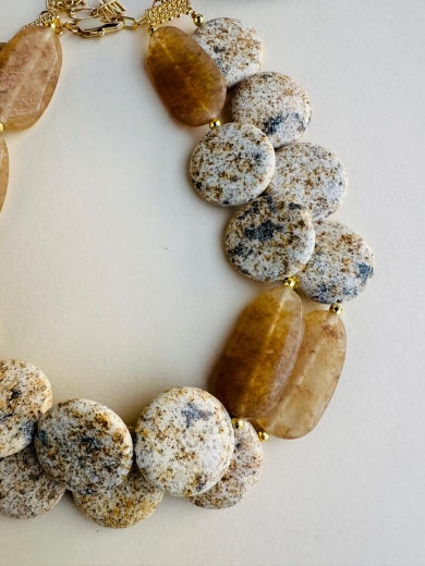 Picture of Handmade necklace With natural stones ( jasper stone)