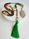 Picture of Handmade masbha With natural stones - silver plated