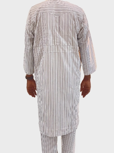 Picture of Ala Allah Brown stripes traditional with Two pockets