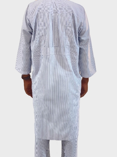 Picture of Ala Allah Blue strips traditional with Two pockets