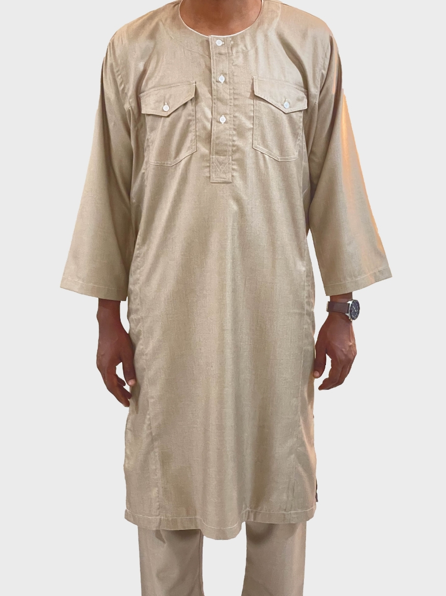 Picture of Ala Allah Light brown plain back with Two pockets