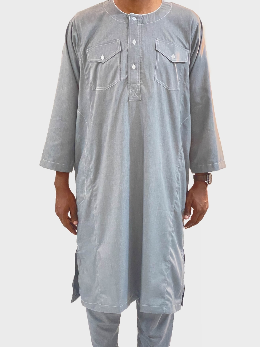 Picture of Ala Allah Grey plain back with Two pockets