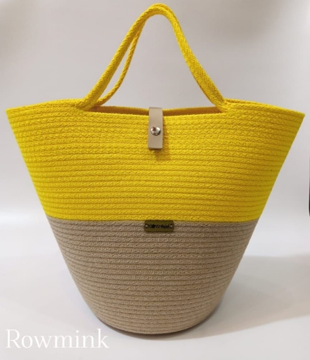 Picture of Yellow Spanish cotton bag 