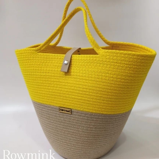 Picture of Yellow Spanish cotton bag 