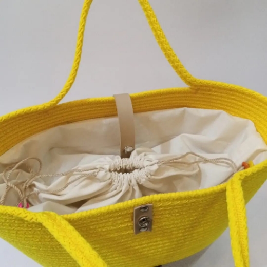 Picture of Yellow Spanish cotton bag 