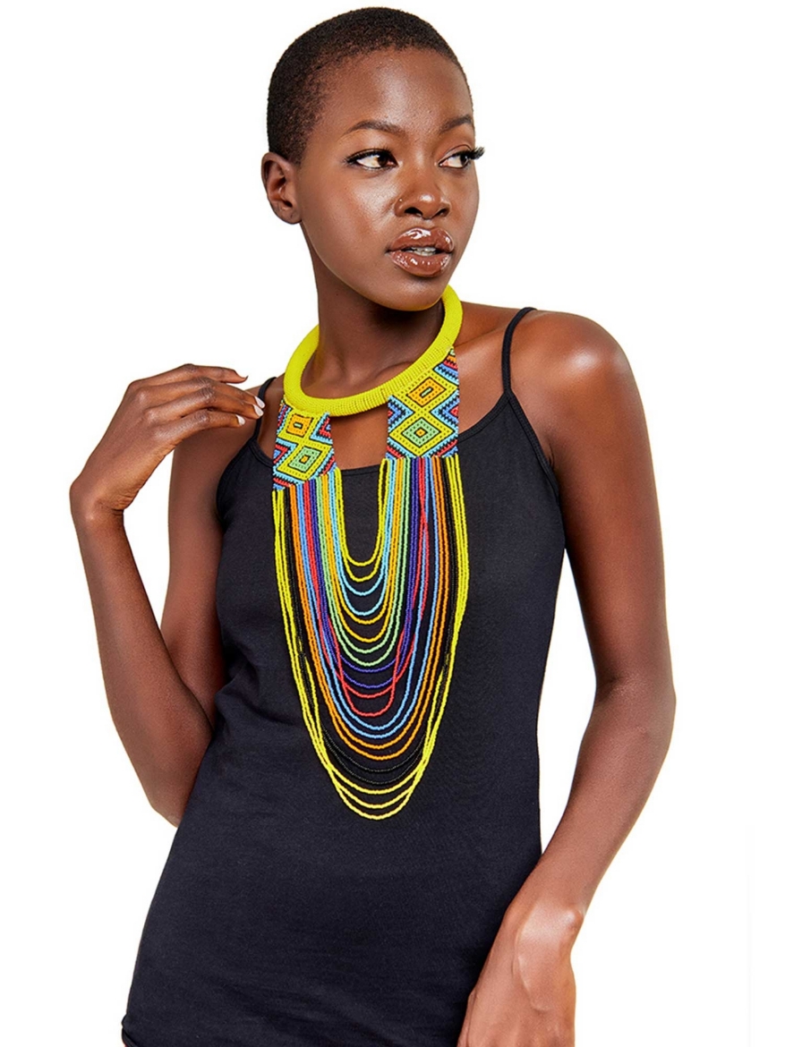 Picture of Yellow Chest Lay Zulu Necklace