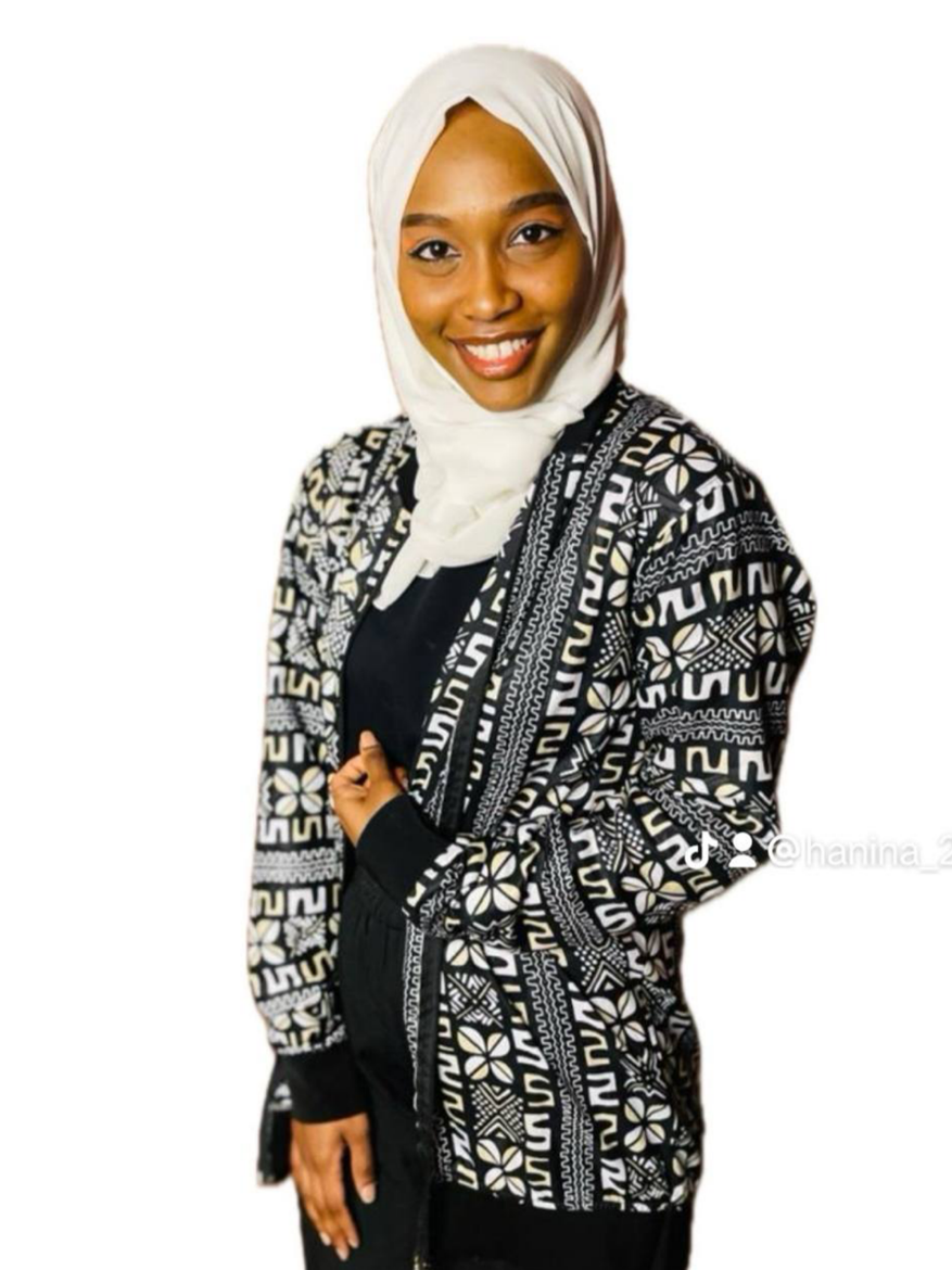 Picture of unisex African black and white short kimono