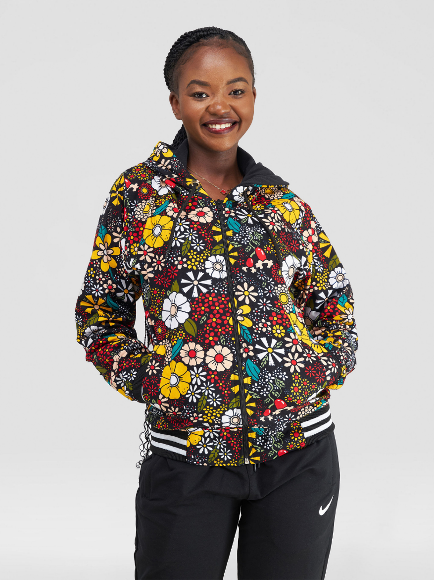 Picture of Furaha Hooded Ankara Jacket 