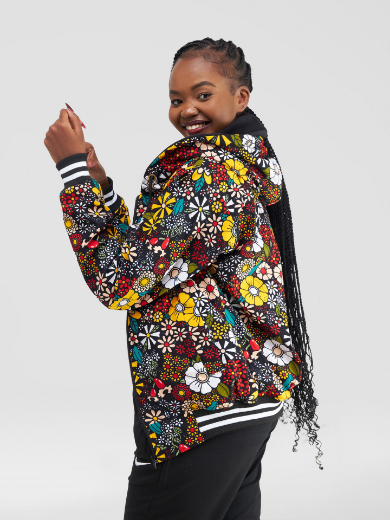 Picture of Furaha Hooded Ankara Jacket 