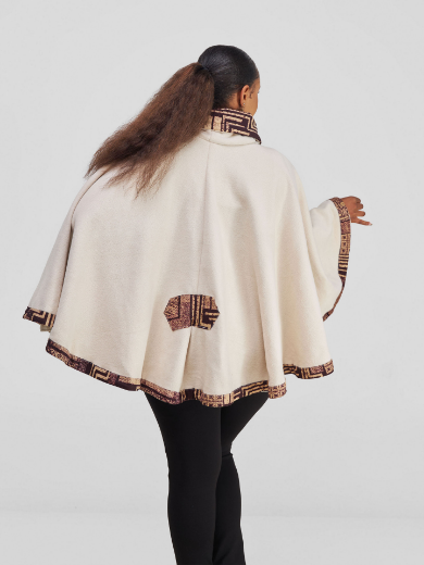 Picture of Vibe Turtle Neck Poncho - Beige 