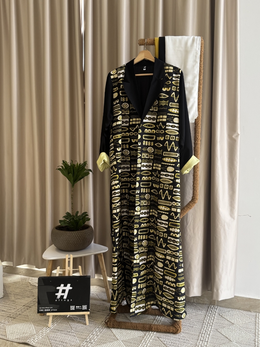 صورة Black Formal Abaya - with Yalow