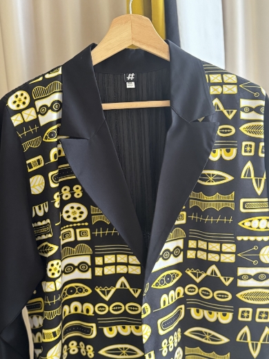 صورة Black Formal Abaya - with Yalow