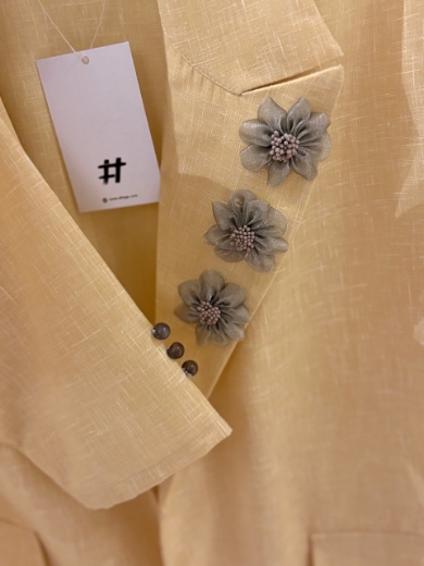 صورة Linen Formal Abaya - with Yalow