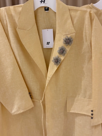 صورة Linen Formal Abaya - with Yalow
