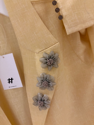 صورة Linen Formal Abaya - with Yalow
