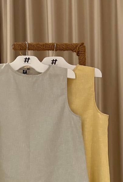 عرض تفاصيل عن: تصميم كاجوال أنيق من كتان عالي الجودة – قصة حرف A مبطنة الصورة: تصميم كاجوال أنيق من كتان عالي الجودة – قصة حرف A مبطنة