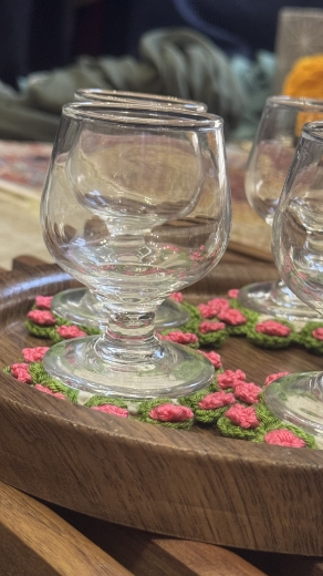 Picture of Rustic Blooms" Crochet Coasters (Set of 6)