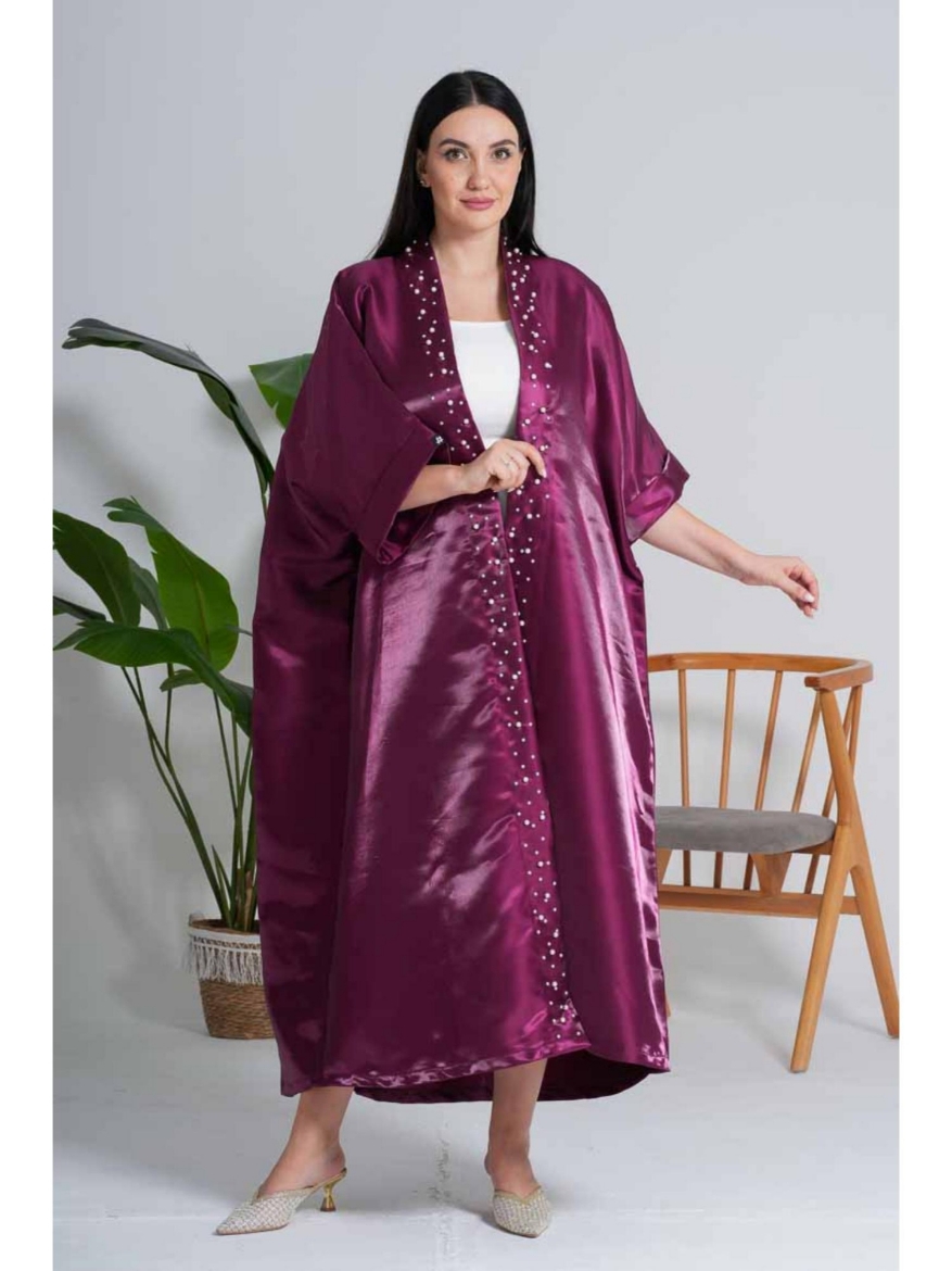 صورة عباءة لؤلؤ الساتان