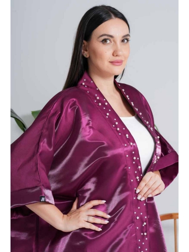 صورة عباءة لؤلؤ الساتان