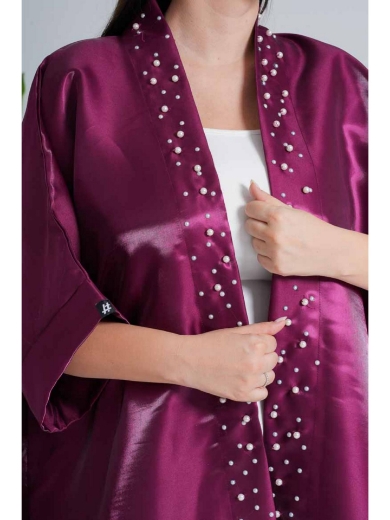 صورة عباءة لؤلؤ الساتان