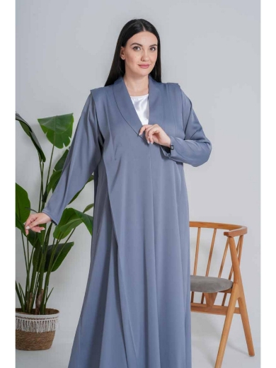صورة عباءة "الـلابيل الهادئة" بلون الأزرق الترابي