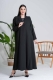 Picture of "Black Rose" Embroidered Abaya (Coat Collar)