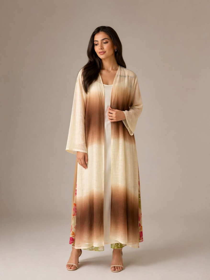 Picture of Long dress white/brown