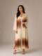 Picture of Long dress white/brown