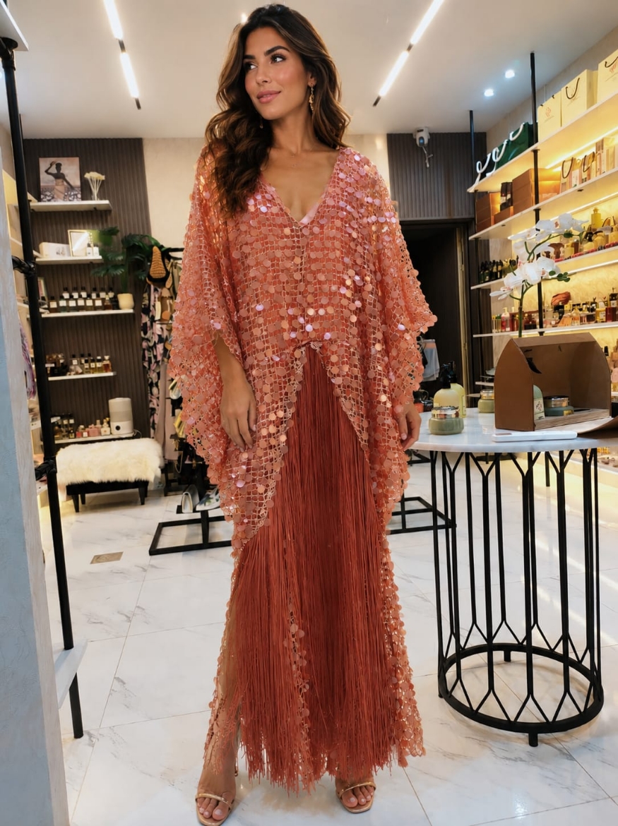 صورة Orange sexy dress